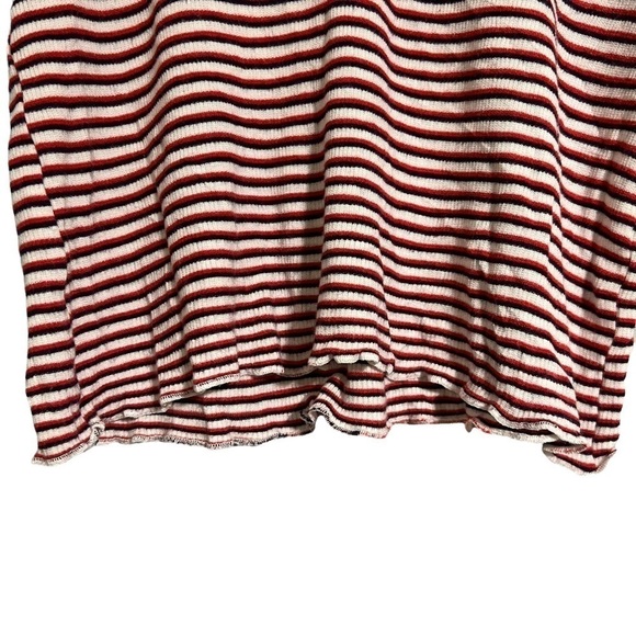 90’s y2k striped lettuce hem shirt - Picture 5 of 6